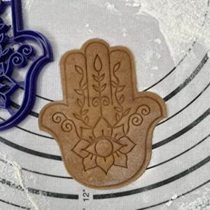 Premium Quality Set of 2 Hamsa Cookie Cutters & Molds 4” inch Produced by 3D Kitchen Art