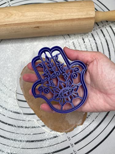 Premium Quality Set of 2 Hamsa Cookie Cutters & Molds 4” inch Produced by 3D Kitchen Art