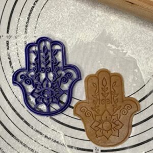 Premium Quality Set of 2 Hamsa Cookie Cutters & Molds 4” inch Produced by 3D Kitchen Art