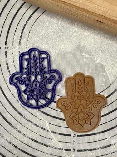 Premium Quality Set of 2 Hamsa Cookie Cutters & Molds 4” inch Produced by 3D Kitchen Art