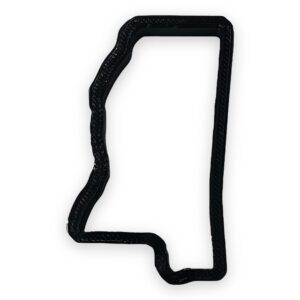 mississippi state cookie cutter with easy to push design (4 inch)