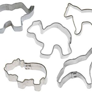 Mini Circus Animal Cookie Cutter 5 Piece Set from The Cookie Cutter Shop - Mini Elephant, Hippo, Giraffe Cookie Cutters – Tin Plated Steel Cookie Cutters