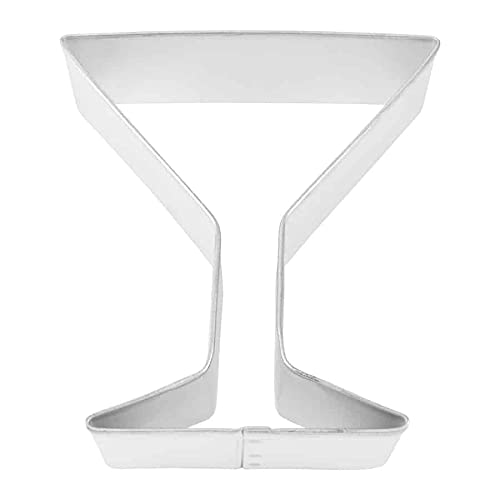 NCS Wine 4", Margarita 4", and Martini 4" Glasses Cookie Cutter Set - 3 Piece - Tinplated Steel