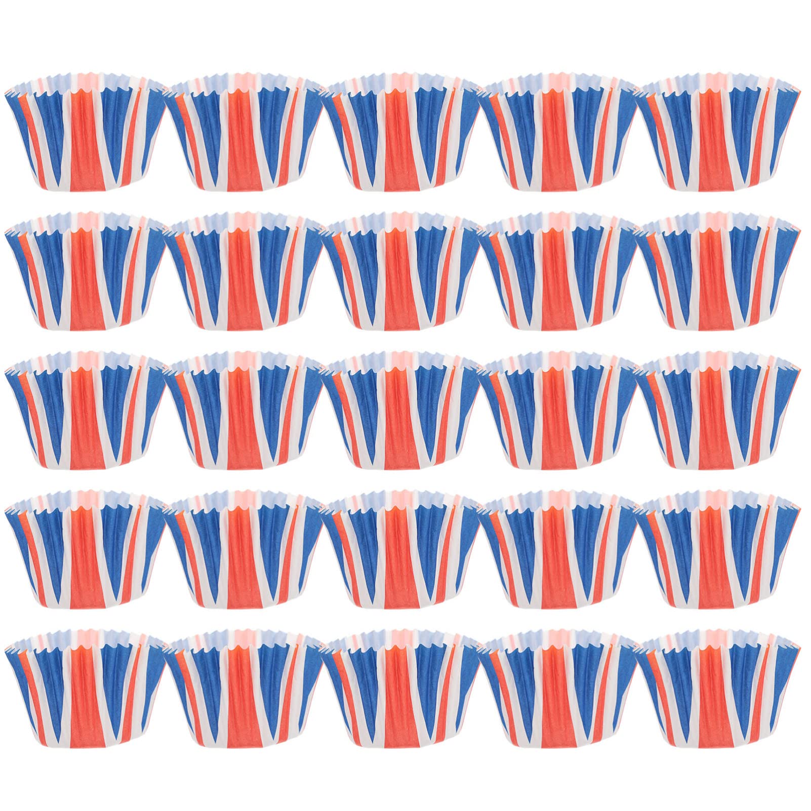 Homoyoyo British Flag 100pcs British Cake Cups Can Dining Table Paper Silicone Round Mold