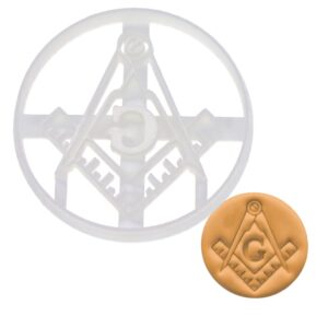 masonic square and compasses cookie cutter, 1 piece - bakerlogy