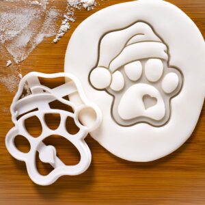 Set of 2 Santa Paw cookie cutters (Designs: Cute and Realistic), 2 pieces - Bakerlogy