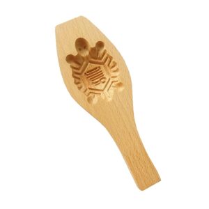bynnix mooncake mold, wooden moon cake mold 3d flower pastry baking tool for making mung bean ice skin