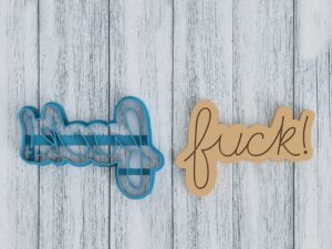 fuck! - cookie cutter/sugar cookie/fondant/clay (1003)