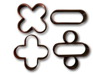 math symbols cookie cutters (set of 4)
