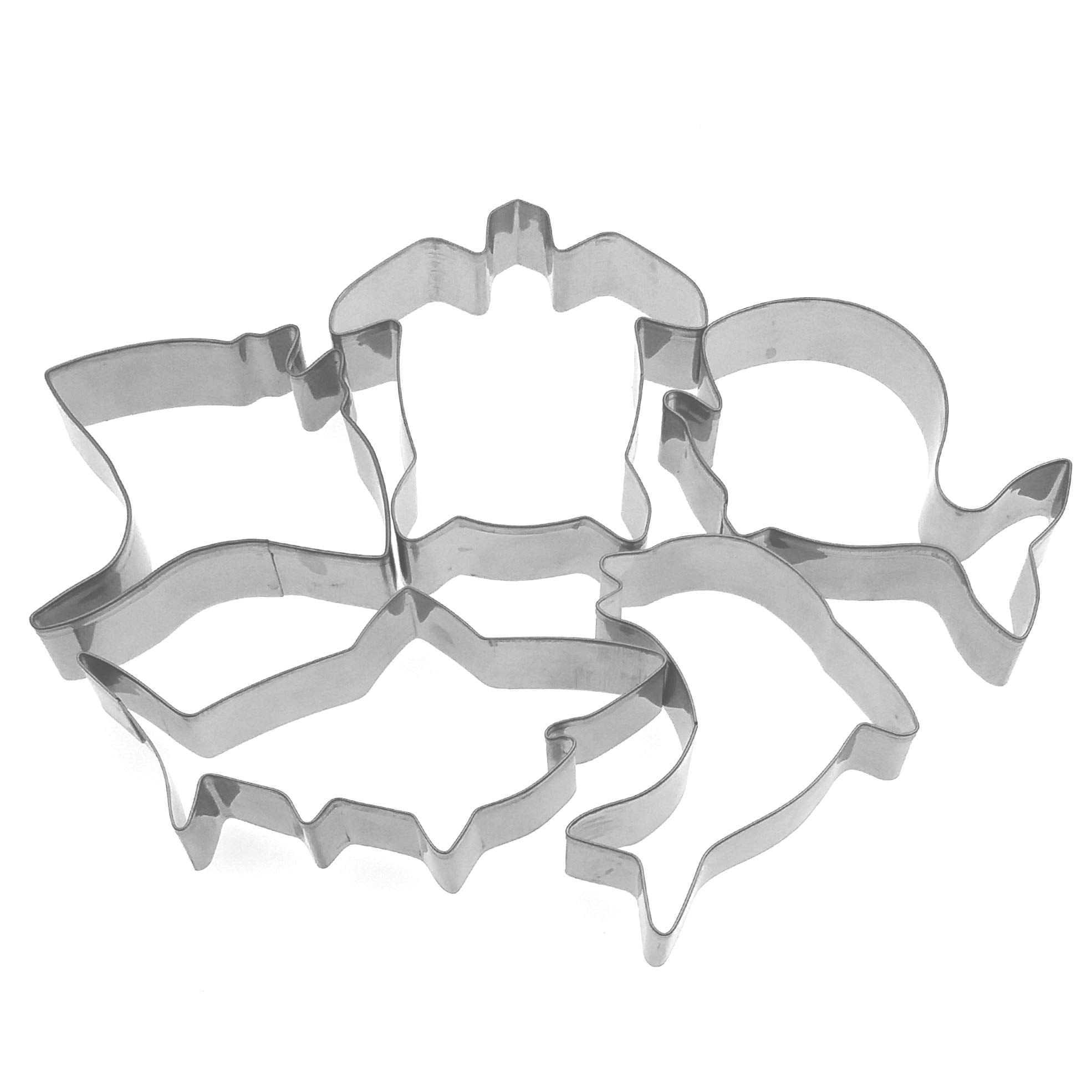 LAWMAN Ocean Creature Cookie Cutter Dolphin Shark Whale Sea-turtle ...