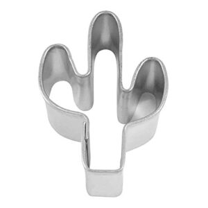 foose brand store miniature cactus cookie cutter 1.75 inch - stainless steel – durable and dishwasher safe