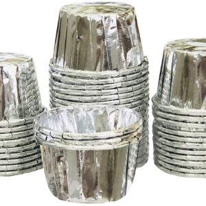 Silver Foil MINI Candy Nut Cups - Mini Baking Liners - Silver 50 Pack