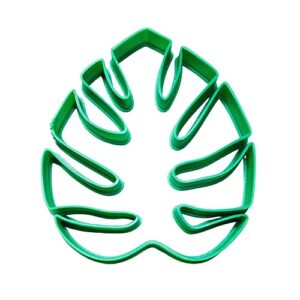 monstera leaf tropical flowering plant outline cookie cutter made in usa pr2158