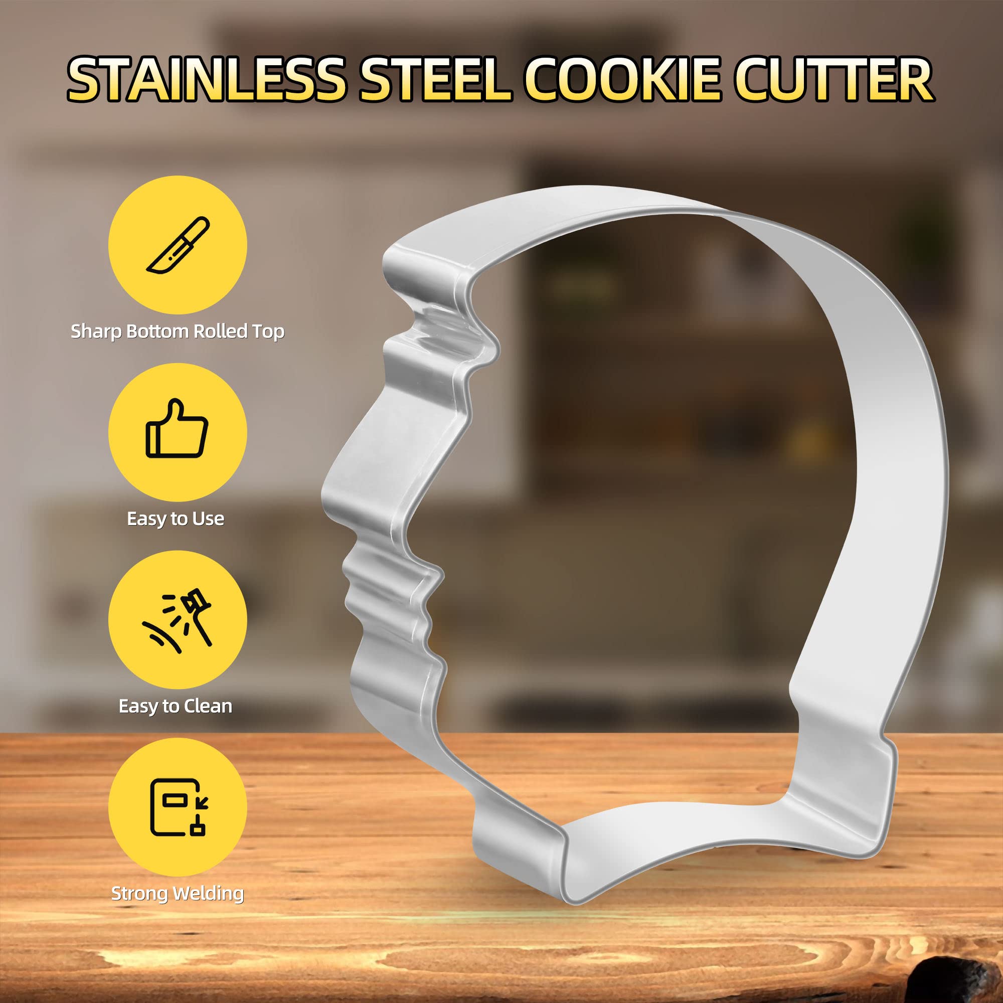 Metal Cookie Cutters 304 (18/8) Stainless Steel for Donald Trump for Home Kitchen Dining Decor, DIY Glue Tools Shape for Art Epoxy Resin Jewelry