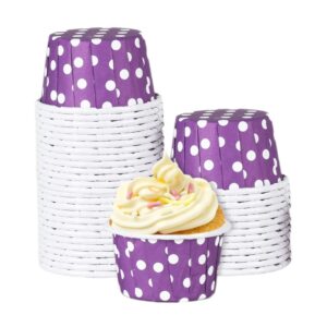 100pcs cupcake cups, purple mini cupcake liners muffin baking liners disposable cake wrapper baking mold cup liners for party wedding birthday
