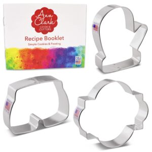 Boxing Cookie Cutters 3-Pc. Set Made in the USA by Ann Clark, Boxing Glove, Boxing Trunks, Championship Belt