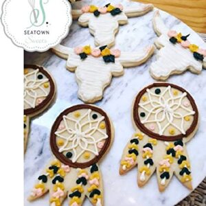 Native Dream Catcher Cookie Cutter 5 Piece Set from The Cookie Cutter Shop - TeePee, Feather, Dream Catcher, Boho Plaque, Arrow Cookie Cutters - Tin Plated Steel Cookie Cutters