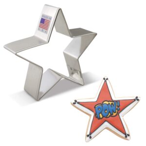 pointy star cookie cutter 3.5" made in usa by ann clark