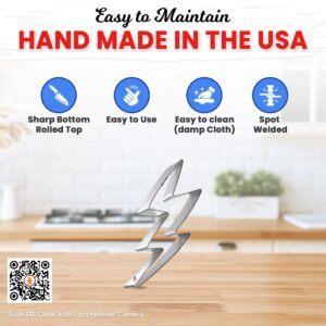 Lightning Bolt Cookie Cutter 5.5 Inch - Made in the USA – Foose Store Cookie Cutters Tin Plated Steel Lightning Bolt Cookie Mold