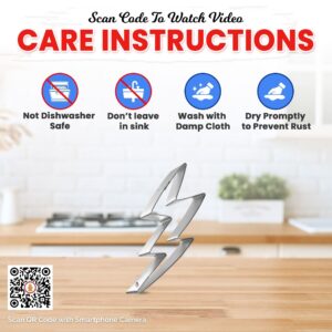 Lightning Bolt Cookie Cutter 5.5 Inch - Made in the USA – Foose Store Cookie Cutters Tin Plated Steel Lightning Bolt Cookie Mold