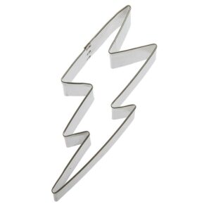 Lightning Bolt Cookie Cutter 5.5 Inch - Made in the USA – Foose Store Cookie Cutters Tin Plated Steel Lightning Bolt Cookie Mold