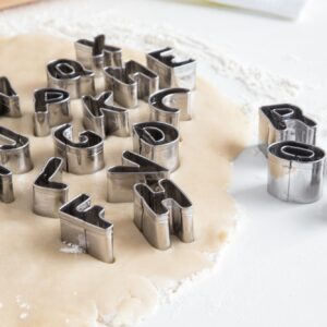 Fox Run Alphabet Cookie Cutters, 26 piece, Metallic