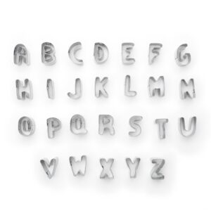 Fox Run Alphabet Cookie Cutters, 26 piece, Metallic