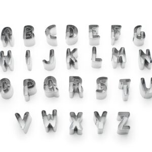 Fox Run Alphabet Cookie Cutters, 26 piece, Metallic