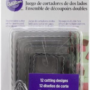 Wilton 6-Piece Nesting Fondant Double Sided Cut Out Cutters, Square