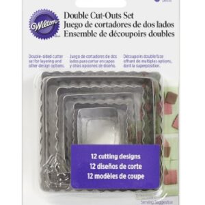 Wilton 6-Piece Nesting Fondant Double Sided Cut Out Cutters, Square