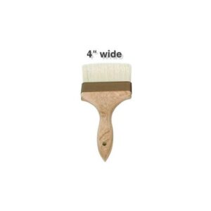 4-inch wide pastry baking brush basting brush grilling brush barbecue bbq brush boar bristles ferrule fastening thick wood handle