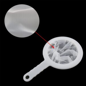 MEETOOT White Fine Nylon Food Yogurt Mesh Sieve Scoop Filter for Nut Milk Coffee Tea