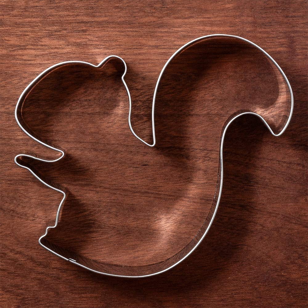 LILIAO Squirrel and Acorn Cookie Cutters for Thanksgiving - Stainless Steel