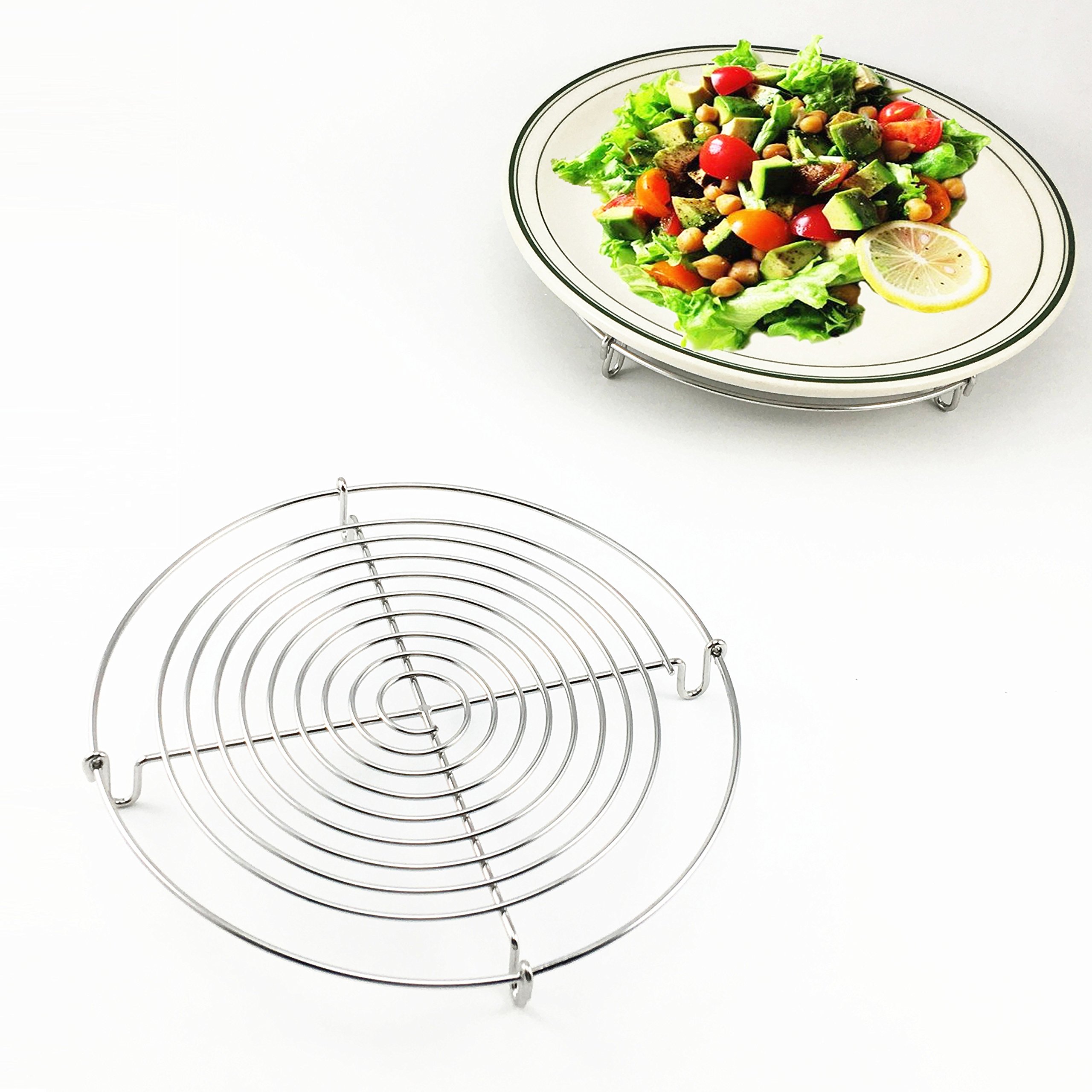 i Kito Wire Steamer Kettle Rack Holder Fit For All Pots Pans Up To 4L Cookware Easy Cooking Steaming Vegetables Foods (Small-Dia 5inch)