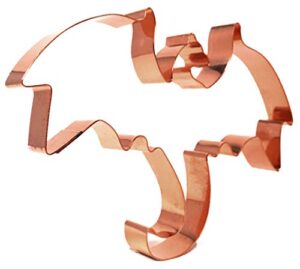 mythical flying dragon cookie cutter 6.25 x 4.25 inches - handcrafted copper cookie cutter by the fussy pup