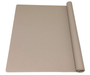 ephome extra large multipurpose silicone nonstick pastry mat, heat resistant nonskid table mat, countertop protector, 23.6''x15.75'' (xl, taupe)