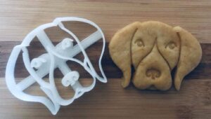 german shorthaired pointer cookie cutter and dog treat cutter - face - 3 inch