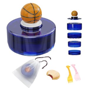 sandwich cutter and sealer 5 pcs - uncrustables maker biscuit cutter with basketball handle - sandwich cutter for kids boys lunchbox and bento box(blue)