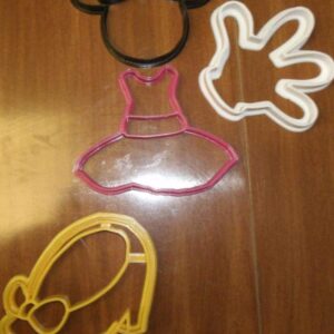 THEMED MAGICAL MOUSE WITH BOW CARTOON CHARACTER SET OF 4 COOKIE CUTTER BAKING TOOL USA PR533