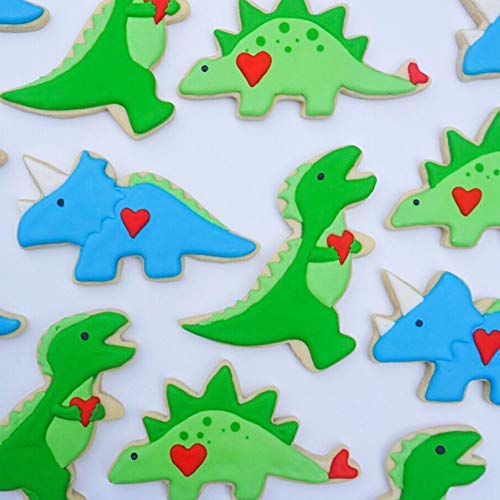 Dinosaur Cookie Cutters 7-Pc. Set Made in the USA by Ann Clark, T-Rex, Brontosaurus, Stegosaurus, Dino Foot, Egg and more