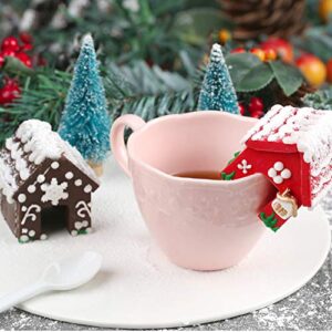 KALAIEN 3Pcs Stainless Steel Christmas Mini House Mold Gingerbread Cookie Cutter Set Cupcake Chocolate House (Small)