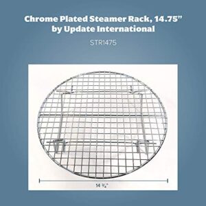 Update International-STR1475 14.75" Chrome-Plated Steamer Rack - Silver