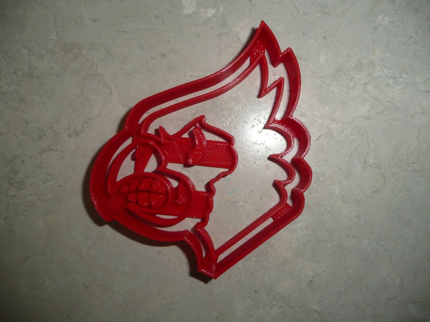 YNGLLC CARDINAL HEAD RED BIRD FACE DETAILED COOKIE CUTTER MADE IN USA PR4603