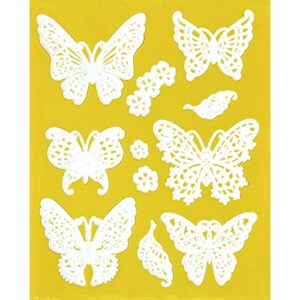 global sugar art small butterfly decor silicone lace mat by chef alan tetreault