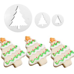 INSPEE 22 Pieces Christmas Fondant Cake Cookie Plunger Cutter Sugarcraft Snowflake Snowman Christmas Tree Leaf Shape Decorating Mold DIY Tools