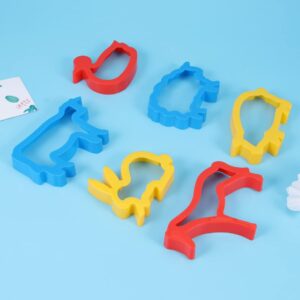 Animal Cookie Cutter, 6pcs Plastic Modelling for Kids Random Color Biscuit Cutter Cookie Cutter Toy