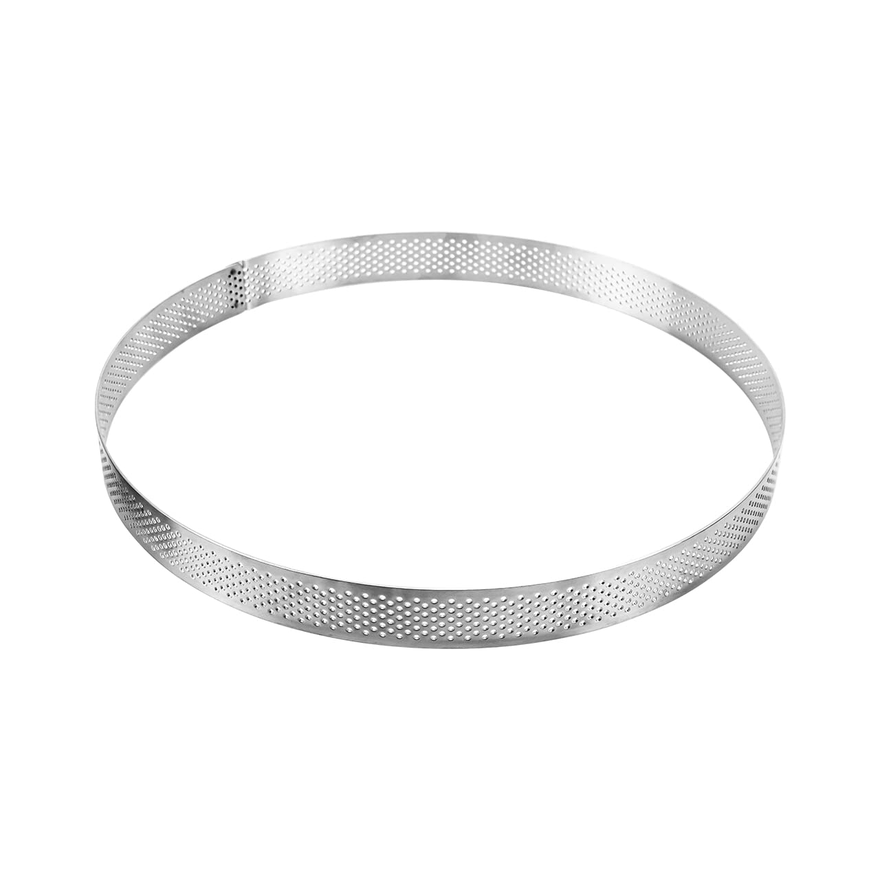 Uyauld Stainless Steel Perforated Tart Ring, 8 inch Heat-Resistant Cake Mold Ring, 21CM Nonstick Pastry Dessert Utensil, Circle Baking Tool for French Fruit Tarte, Round (21cm/8 inch)