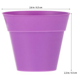 6pcs Flowerpot Dessert Cup Plastic Cake Cups with Lid Shovel Spoon Cupcake Plant Nursery Pots with Dome for Indoor Outdoor Plant Succulent Display Ice Cream Yogurt Containers Holder