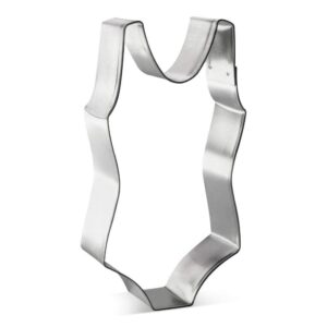one piece swimsuit/lingerie 4 inch cookie cutter from the cookie cutter shop – tin plated steel cookie cutter