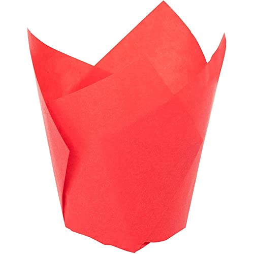 Tulip Cupcake Liners, Paper Baking Cups (3.5 Inches, Red, 300 Pack)